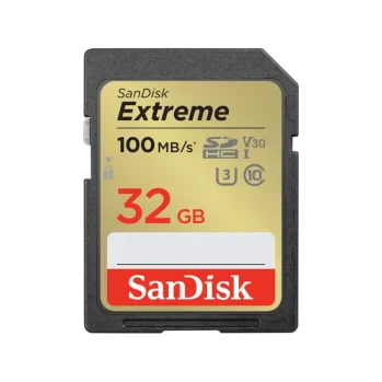 SanDisk Extreme SDHC 32GB 100MB/s R 60MB/s W UHS-I U3 C10 V30 Memory Card