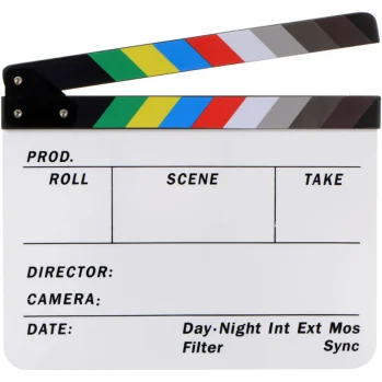 DOT LINE COLOUR CLAPPER BOARD