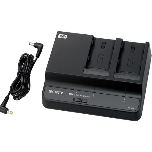 Sony BCU-2A 2-Channel Simultaneous Battery Charger/AC Adaptor For BP-U Series