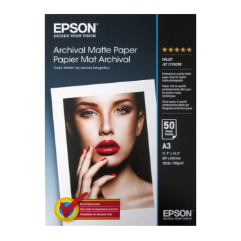 Epson Archival Matte Paper A3 50 sheets (189gsm)