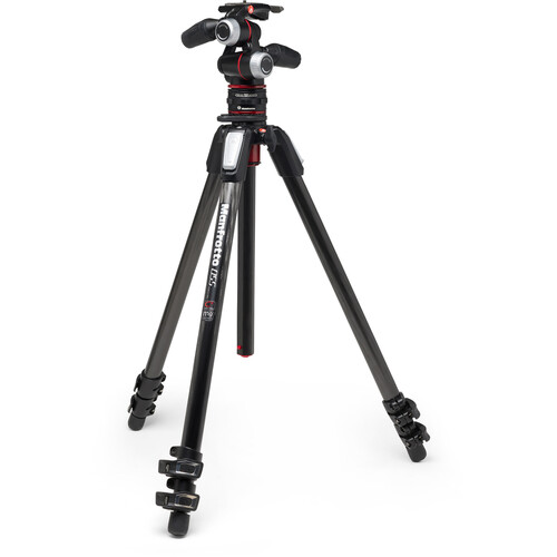 Manfrotto 055 Carbon Fibre 3-Section Tripod Kit with XPRO 3-Way Head