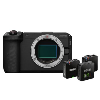 Canon EOS R6 V Body with RØDE Wireless GO (Gen 3) Compact Microphone System