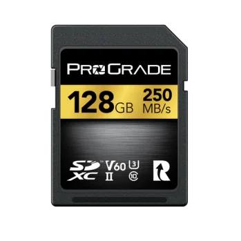 PGSD128GBKNA - ProGrade Digital 128GB SDXC UHS-II V60 Memory Card (Gold)