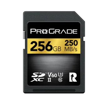 PGSD256GBKNA - ProGrade Digital 256GB SDXC UHS-II V60 Memory Card (Gold)