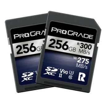 PGSD256GBIK2NA - ProGrade Digital 256GB SDXC UHS-II V90 Memory Card (Iridium) - Twin Pack