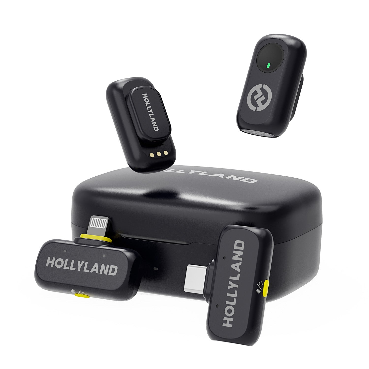 Hollyland Lark A1 Wireless Microphone Combo Kit for 2 person (Black) - Image 2