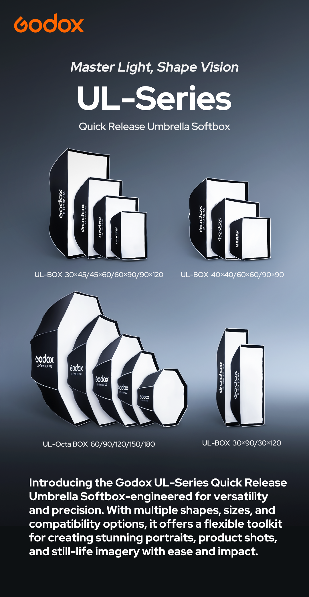 GODOX UL QR 90cm OCTA BOWENS SOFTBOX + GRID