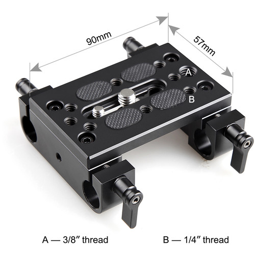 SmallRig Bottom Mount Plate with Dual 15mm Rod Clamp 1775 - Image 3