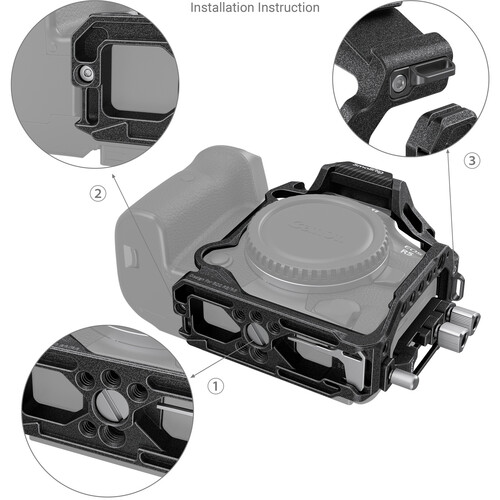 SmallRig Black Mamba Half Cage / Cable Clamp for Canon EOS R5/R6/R5 C 3656 - Image 8