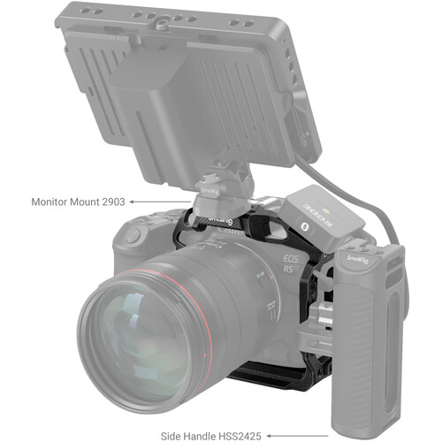 SmallRig Black Mamba Half Cage / Cable Clamp for Canon EOS R5/R6/R5 C 3656 - Image 4