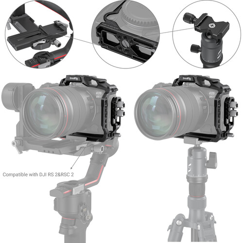 SmallRig Black Mamba Half Cage / Cable Clamp for Canon EOS R5/R6/R5 C 3656 - Image 3