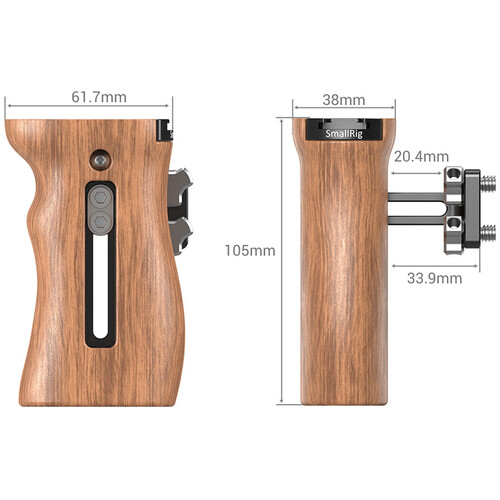 SmallRig Universal Wooden Side Handle HSN2093C