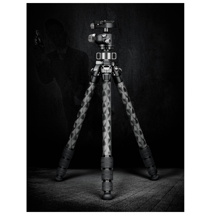 Leofoto LQ-324C Mr.Q Series 4 Section Carbon Fibre Tripod with LH-40LR (Lever Release) Ball Head - Image 5