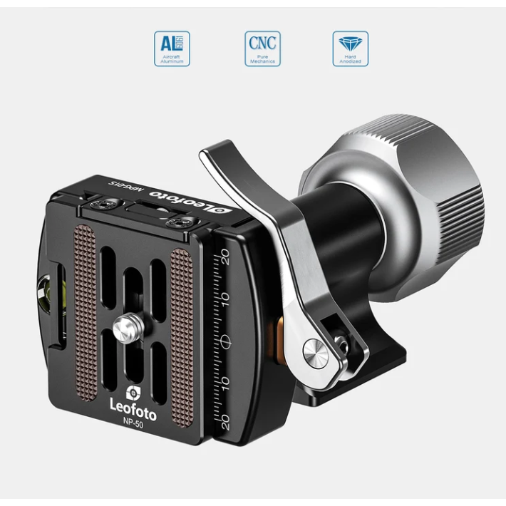 Leofoto MPG-01S Mini Monopod Gimbal with Lever Release Clamp