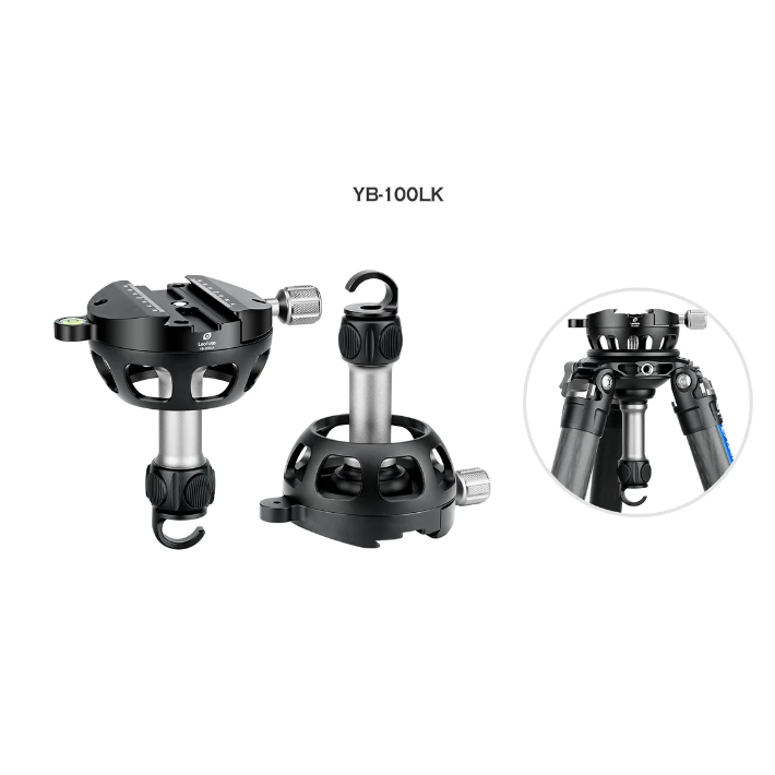Leofoto YB-100LK Long Handle 100mm Levelling Base with Hook and Arca Swiss Clamp