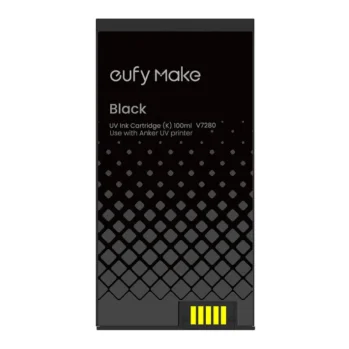 eufyMake UV Ink Cartridge (K, Black, 100ml) for UV Printer E1