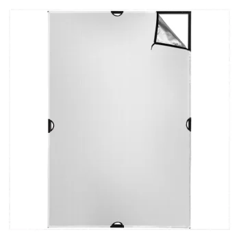 SCRIM JIM CINE SIL/WHITE BOUNCE FABRIC 1.2 x 1.8M