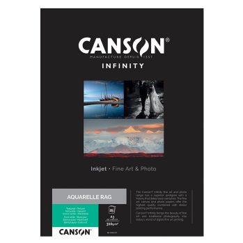 CANSON AQUARELLE RAG 310gsm A3 X 25 SHEETS