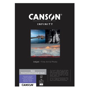 CANSON RAG PHOTOGRAPHIQUE DUO 220gsm A3 X 25