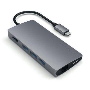 Satechi USB-C Multi-Port Adapter 4K HDMI w/ Ethernet V2 Silv